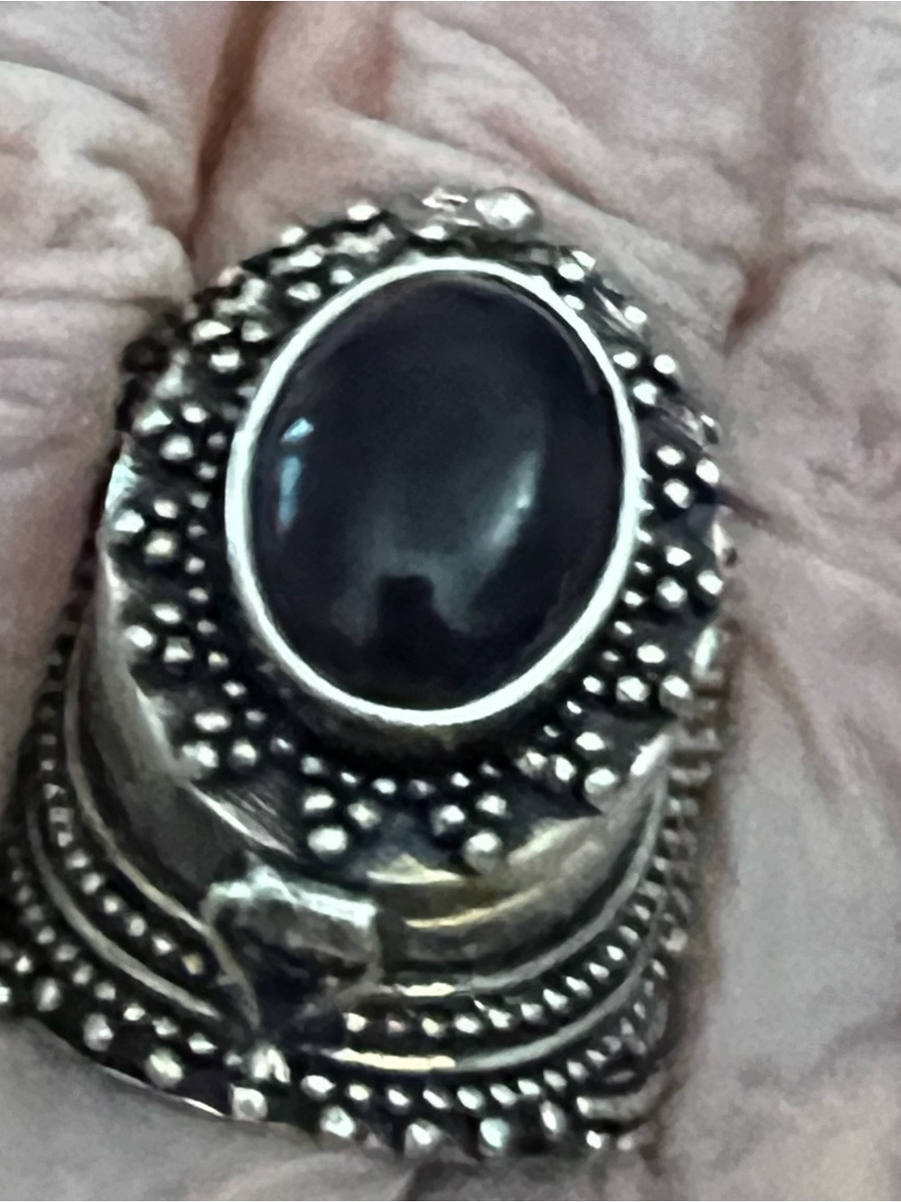Sterling Silver Amethyst Statement Ring - Poison Ring. Size 7 - Picture 7 of 7